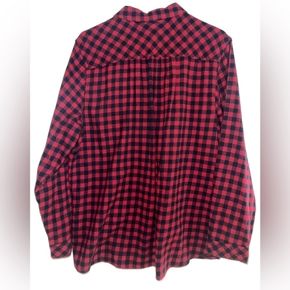 Croft & Barrow Plaid, long sleeve women’s shirt. Size XXL EUC- worn 1x - Picture 3 of 9